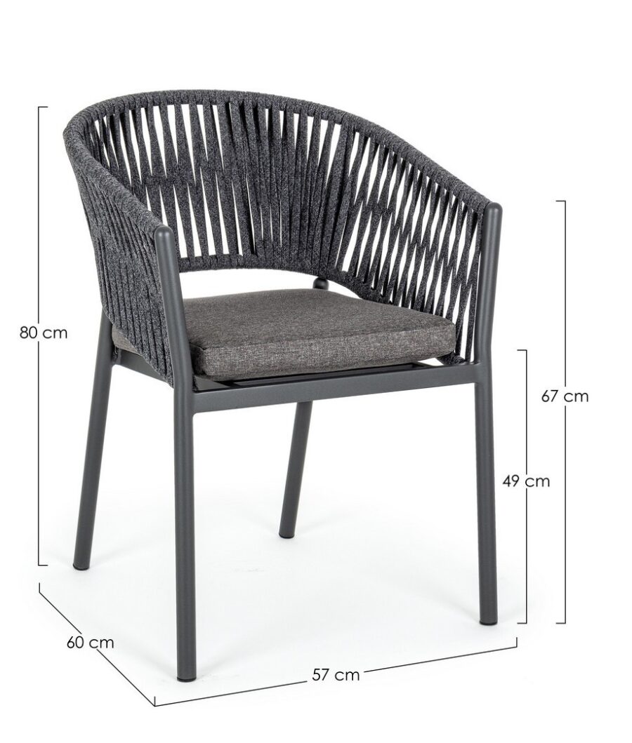 Poltroncina Florencia Grigio antracite - Image 2