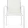 Konnor armchair in white aluminum