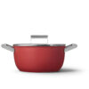 Casseruola 2 manici smeg rosso