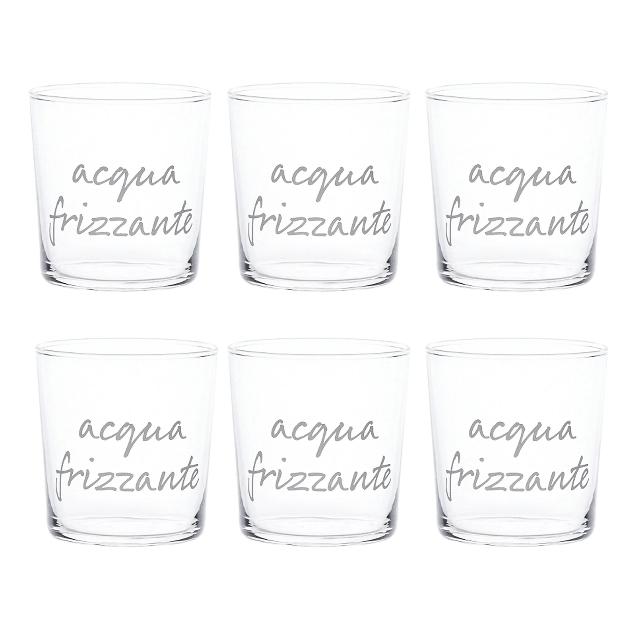 Set 6 Bicchieri acqua "Acqua Frizzante" - Image 3