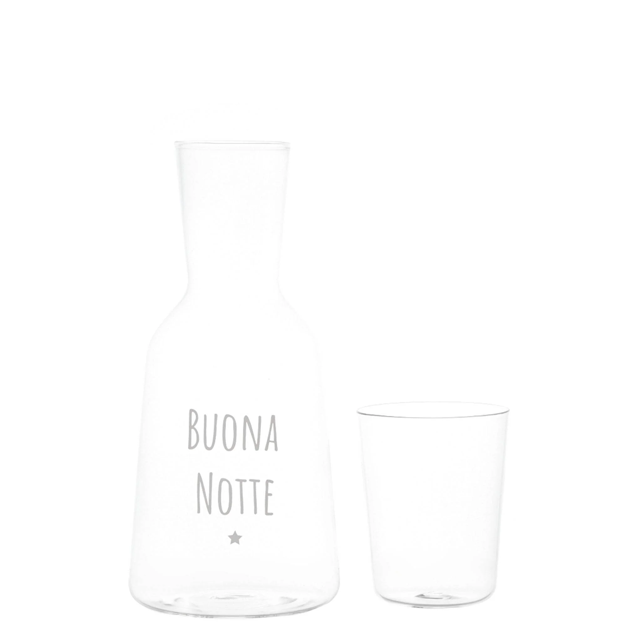 Bottiglia con bicchiere d'Acqua "Buona Notte" - immagine 2