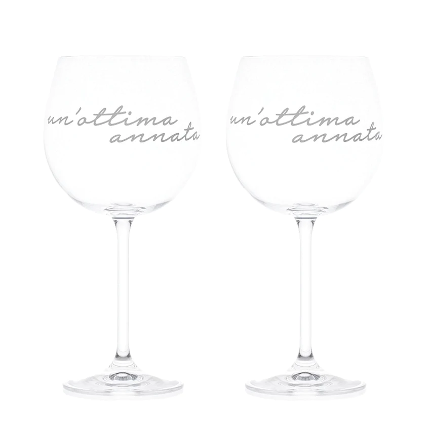 Set 2 calici vino decoro "Ottima Annata" - Image 2