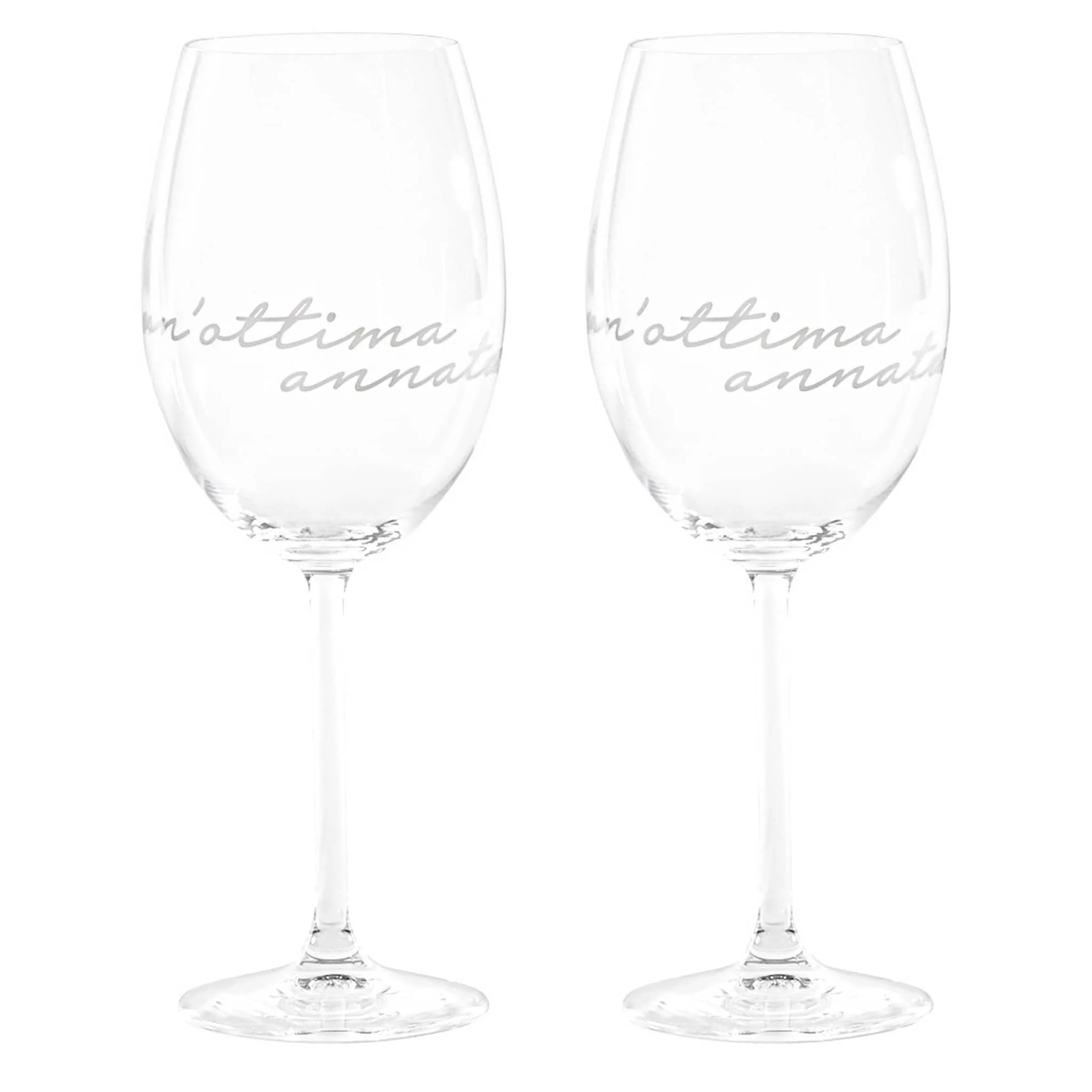 Set 2 calici vino decoro "Un'ottima Annata" - Image 2