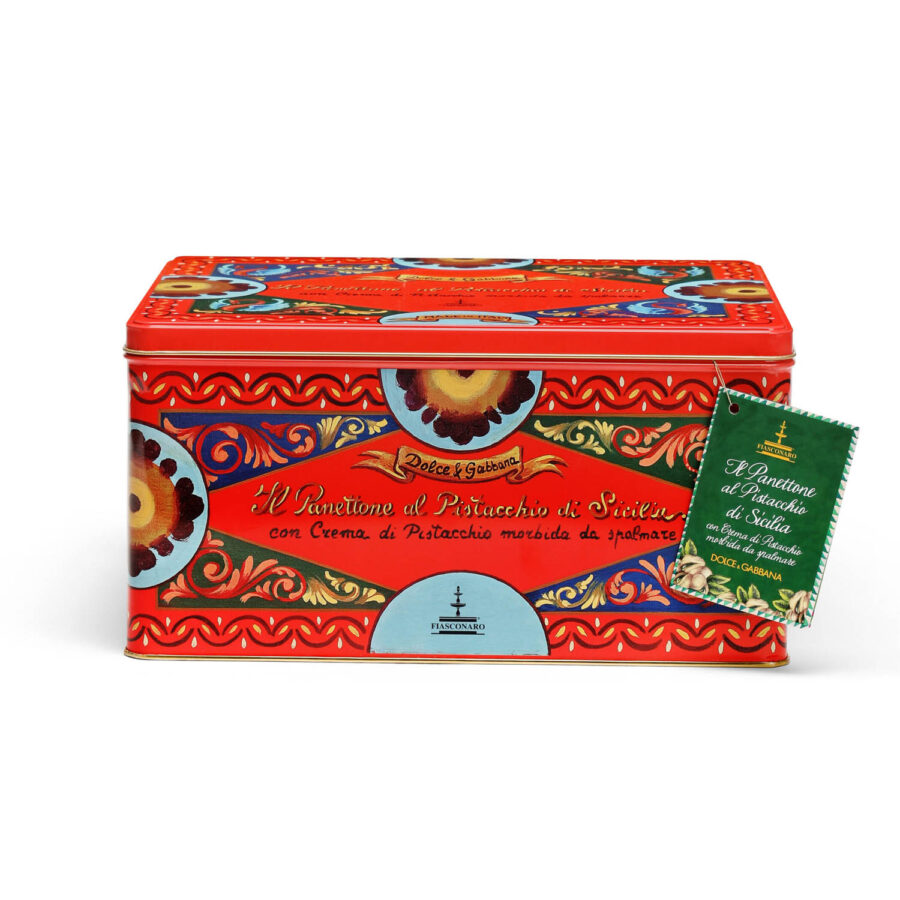 Il Panettone al pistacchio di Sicilia Dolce & Gabbana Box Rosso