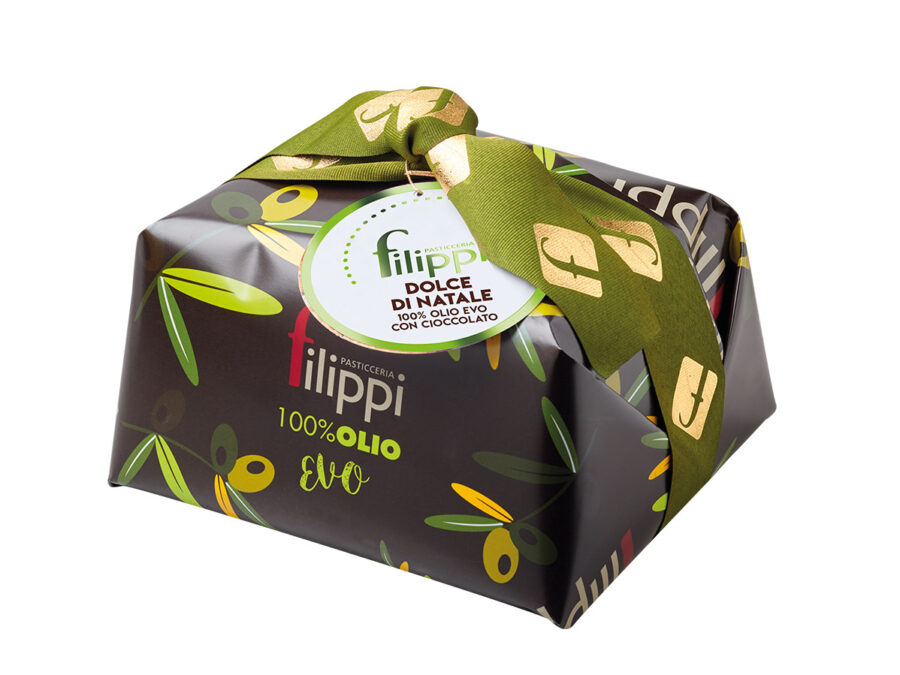 Panettone all'olio Evo con cioccolato