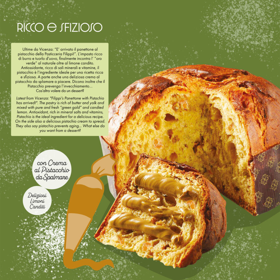 Panettone al pistacchio con limoni canditi e crema al pistacchio - Image 2