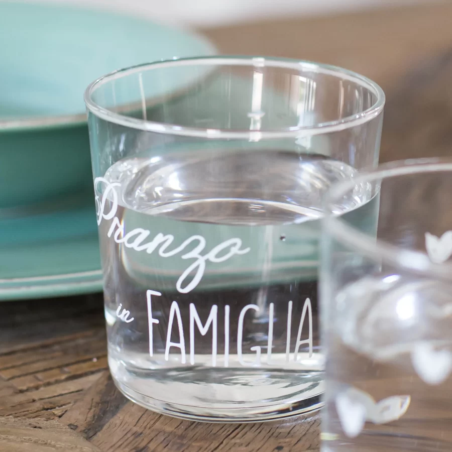 Set 6 Bicchieri acqua "Pranzo in Famiglia"