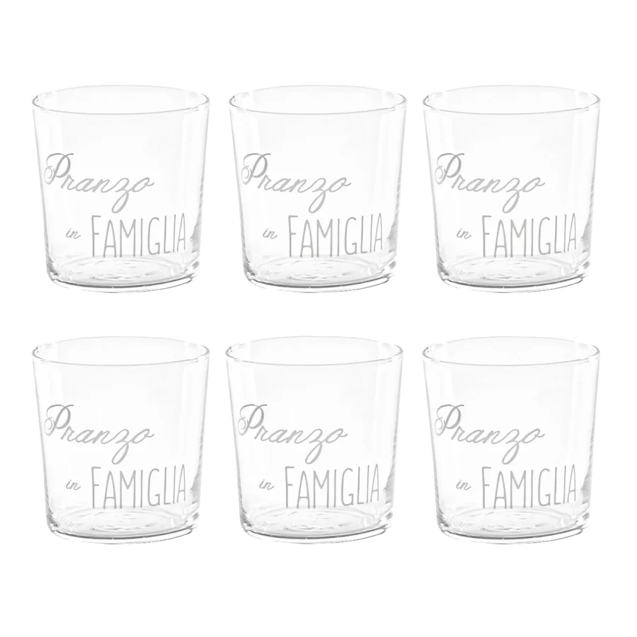 Set 6 Bicchieri acqua "Pranzo in Famiglia" - Image 3